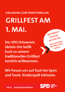 Grillfest am 1. Mai 2024 an der Willi-Mohr-Halle in Heftrich
